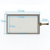 4.8-inch four-wire resistance touch screen periphery 131*78 GPS touch screen side outlet MP3 touch screen