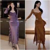 4838_[oder] Đầm Thun lạnh hai lớp , thiết kế cúp ngực. Dáng ôm body , siêu Hot.