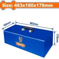 483x180x178mm Thùng đựng đồ nghề bằng sắt Wadfow WTB8A12