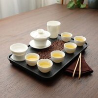 【48Giao Hàng Theo Giờ】Bộ Trà Sứ Trắng Ngọc Cừu Bộ Du Lịch Ấm Trà Gia Dụng Có Nắp Chén Trà Gốm Sứ Ngoài Trời Xách Tay Ngo