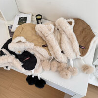 [492] Mũ lót lông tai mèo mùa đông ấm áp