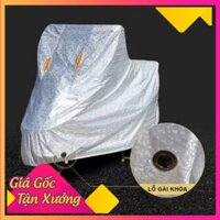 (4969) Bạt phủ bạc trùm che chắn nắng xe máy vải cao cấp phản quang chống mưa bụi bẩn chống thấm mọi loại xe SH, phân k