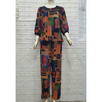 [49kg - 57kg] - Size 2 - Đồ Bộ Măc Nhà, Đồ Bộ Nữ Tole (Lanh) Nhung Tay Quần Dài Tay Lỡ Bigsize