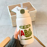 4A Bình Giữ Nhiệt Nữ Sinh Nhan Sắc Cao Dễ Thương Ống Hút Cốc Cho Học Sinh Tiểu Học Tr