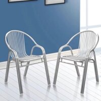 4Chỉ304Ghế Inox Tựa Lưng Ghế Gia Dụng Kim Loại Ngoài Trời Ban Công Ghế Ăn Đơn Tay Vịn Thường Ngày Dày