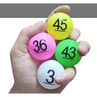 [4cm In Nổi] Bộ bóng đánh số 01-90 cho lồng cầu quay xổ số| Bộ banh 90 số quay lô tô trúng thưởng | Bingo game
