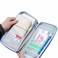 4E[P3129] Túi xếp gọn dạng ví đựng Passport, Visa, Master Card, ATM, ID tiện dụng BK75
