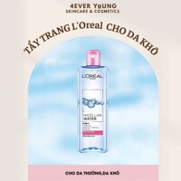 ✨4EVERYOUNG-Nước tẩy trang cho da khô L'Oreal Micellar Water 3-in-1 Moisturizing Even For Sensitive Skin