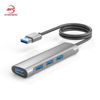 4in1 4 cổng USB3.0 Hub Bộ chia USB Truyền dữ liệu nhanh Bộ mở rộng USB 5Gbps cho máy tính xách tay, Xbox, Ổ đĩa Flash, HDD, Bảng điều khiển, Máy in, Máy ảnh, Bàn phím, Chuột, Tương thích với USB 3.0