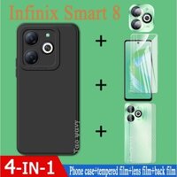 4in1 Infinix smart 8 Case Spark GO 2024 Hot 40i Case Spark 20C Case smart 7 smart 5 Spark GO 2023 Spark 20 Phone Case + te