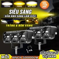 4inch 60W Dèn trợ sáng xe máy đèn S35 S25 bi cầu mini Đèn Pha LED Mini Ánh Sáng Trắng / Vàng Dành Cho Xe Mô Tô 12V 24V