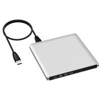 4K Blu Ray Drive, TOPELEK USB 3.0 External CD/DVD Burner/Writer, 3D 6X Blu-Ray Disc Playback, Portable BD/CD/DVD Burner Drive with Polished Metal Chrome for Mac, ...