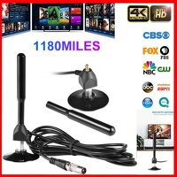 4K Digital HDTV Aerial Indoor Amplified Antenna 1180 Miles Range with HD1080P DVB-T2 Freeview TV for Life Local Channels Broadcast