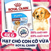 4kg - Hạt cho chó Con Medium Puppy Royal Canin giống vừa khi lớn đạt 11-25kg MEDIUM ADULT PUPPY Garé