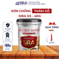 [4KG] Sơn chống thấm phủ bóng gỗ, chống mốc gỗ tạo độ bóng - 1KG chống thấm tường gỗ, sàn gỗ đa năng chống thấm SIRA