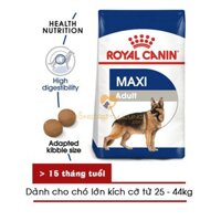 [4KG]Thức ăn chó ROYAL CANIN MAXI ADULT cho giống chó lớn - Thức ăn cho chó Becgie Đức, Husky, Alaska, Rottweiler,(4kg)