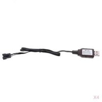 4Pcs .4V USB to SM-4P Lithium Battery Charger Cable for RC Drone