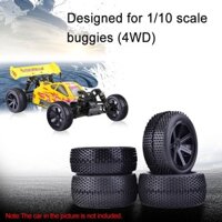 4PCS ZD Racing 85mm Wheel Hub Rim & Rubber Tires 12mm Hex For 1/10 Off-Road RC Car Buggy