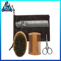 4Pcs/Set Professional Double-Sided Beard Head Style Comb Brush [G/4]