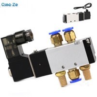 4v110-06 Van Điện Từ Không Khí Cổng 5 Chiều 2 Vị Trí Khí Nén Điện Từ Van 12V 24V 220V Cuộn Volt