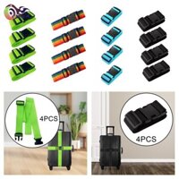 4x Dây đeo hành lý Đóng gói Thắt lưng khóa để giữ vali của bạn an toàn khi đi du lịch Thắt lưng du lịch Đầu nối