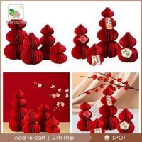 4x Giấy 3D Tết Nguyên Đán Thủ Công Tổ Ong Cho Tủ Bầu