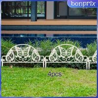4x Hàng rào sân vườn trang trí Picket Hàng rào sân vườn Trang trại Trang trí bướm