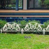 4x Hàng rào sân vườn trang trí Picket Hàng rào sân vườn Trang trại Bướm