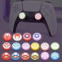 4x Soft Silicone Cute Cartoon Thumb Stick Grips Cap For PS3 PS4 PS5 for Xbox Series S X Joystick Cover Protector Luminous Effect