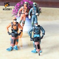 4x Thu Nhỏ Diver Hình Cảnh, Lặn Phiêu Lưu Đại Dương Pavilion Trang Trí Bể Cá Mini Đồ Bơi Hình Cung Cấp
