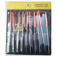 4x160mm Bộ dũa kim cương tròn 10 món HONGYU