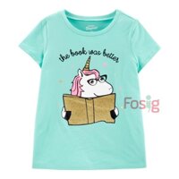 [5-6kg ; 14-17kg ; 23-25kg] Áo Thun tay ngắn Bé Gái OsKos - Xanh Ngọc Kỳ Lân