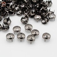 5-6pack 100 Chiếc Màu Đen Kim Loại Nón Đinh Tán Vuốt Đinh Tán Prong Cho Túi Quần Áo Mũ