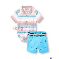 [5-8kg 13-14kg] Set Bộ Công Tử Bé Trai PL - Sọc Xanh Hồng