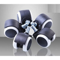 5 Bánh xe ghế xoay văn phòng 5 cái màu trắng. mã: banhxe - 09