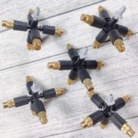 5 Béc phun sương 5 tia đồng, kèm khởi thủy gắn ống 6-8 ly, dùng tưới cây, tưới lan