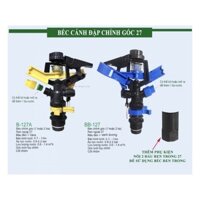 5 Béc tưới cánh đập chỉnh góc BB-127, béc tưới 1-2 tia, bán kính 8-15m, chân ren phi 27