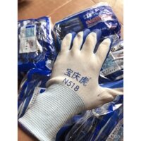 5 bịch (60 đôi ) Găng tay phủ sơn xanh