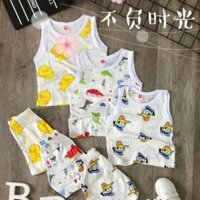 5 Bộ cotton giấy vải quảng châu cho bé ảnh thật (8-18kg)