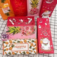 [5 bộ] Hộp túi bánh dứa, bánh thỏi vàng, kẹo Tết xuân