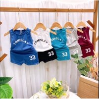 5 Bộ quần áo trẻ em mùa hè chất liệu cotton cho bé trai và bé gái từ 5KG-18KG(hàng loại 1)