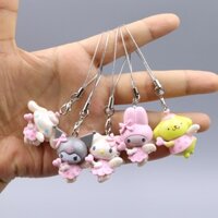 5 Cái / bộ 3-4cm Anime Hoạt Hình My Melody Tôm Hùm Khóa Dây Điện Thoại Di Động Kuromi Hello Kitty Pom Purin Cinnamoroll Trái Tim Nữ Tính Thiên Thần PVC Nhân Vật Hành Động Mô Hình Đồ Chơi Búp Bê