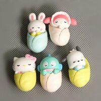 5 Cái / bộ 3-4cm Anime My Melody Hình Hello Kitty Pochacco Hangyodon Ngủ Cho Bé Q Phiên Bản PVC Nhân Vật Hành Động Mô Hình Máy Tính Để Bàn Trang Trí Đồ Chơi Búp Bê