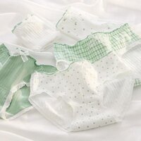 5 Cái / bộ Quần Lót Thoáng Khí Cho Bé Gái Quần Lót Cotton In Hình Cho Nữ Quần Lót Trắng