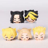 5 Cái / bộ Tokyo Q Phiên Bản Takemichi Mikey Baji Chifuyu Kazutora Các Bức Tượng Hành Động Mini PVC Đồ Chơi Búp Bê Mô Hình Tượng
