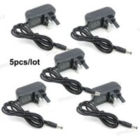 5 Cái / lốc 3pin Vương Quốc Anh Cắm AC 220V Sang DC 12V 2A 2000ma Nguồn Điện Biến Áp Sạc Adapter 5.5x2.5mm Cho Bộ Điều Khiển Dải led VN6L3