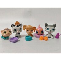 5 Cái / lốc LPS Đồ Chơi Chó Mèo Cá W / Phụ Kiện Littlest Pet Shop Fgures #256