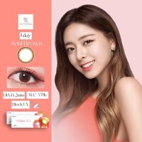 [5 cặp] Kính áp tròng 1 ngày màu nâu Soul Brown, lens mắt màu nâu Hàn Quốc Clalen Iris có độ cận (từ 0 đến 10 độ)