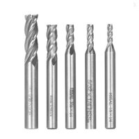 5 CHIẾC 4-Flute End Mill Bits Thép Tốc Độ Cao Phay Cắt Router Bits Công Cụ Mũi Xoay Thẳng Shank 6mm-8mm Đôi Cạnh Cắt Khắc Bit