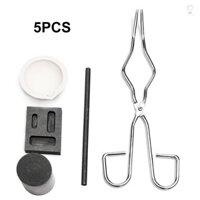5 Chiếc Chịu Nhiệt Thỏi Khuôn Đúc Dụng Cụ Luyện Kim Vàng Bạc Bộ Lò Phế Liệu Trang Sức Kim Loại Vàng Nóng Chảy Tinh Chế Forge Bộ Đúc Than Chì Crucible Để Nóng Chảy Hóa Chất Ex